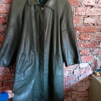 cappotto in pelle vintage anni '80 