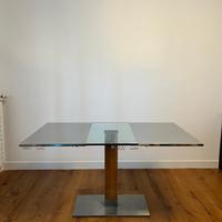 Tavolo Elvis Cattelan: piano in cristallo