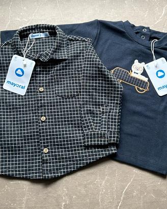 Set 2 pezzi camicia+maglia Mayoral - bimbo 9 mesi
