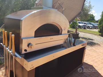Forno alfa FUTURO gas legna hybrid GIARDINO INOX