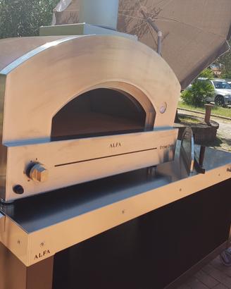 Forno alfa FUTURO gas legna hybrid GIARDINO INOX
