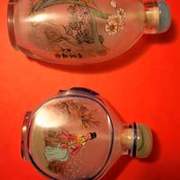 2 antiche bottiglie da fiuto (snuff)cinesi 1900 