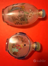 2 antiche bottiglie da fiuto (snuff)cinesi 1900 