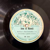 Raro Disco 78 giri " Italiani all'Armi all'Armi "