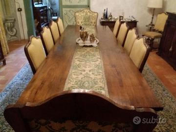 Tavolo Asso di Coppe in noce 3 metri