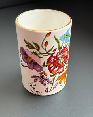 Bicchiere portaspazzolino Vintage GUCCI Flora RARO