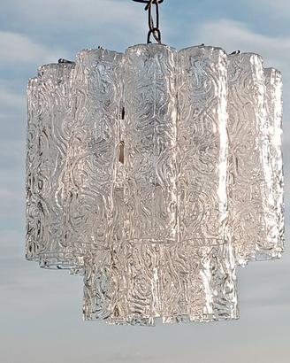 Lampadario in vetro di Murano stile Venini 