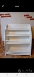 Libreria a 4 ripiani e/o vani porta giochi 