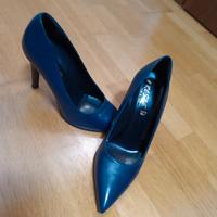 Scarpe Décolleté pelle blu