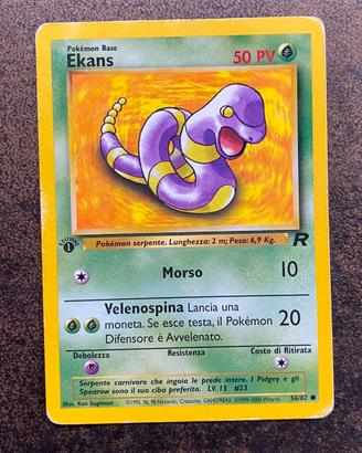 Ekans Set Fossil 1 edizione 56/82 Pokemon