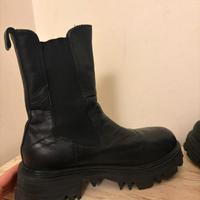 Stivaletto anfibio CafeNoir vera pelle