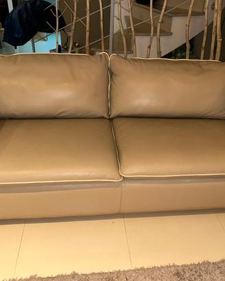 Divano letto vera pelle
