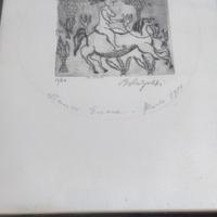 Ferruccio Bolognesi nudo femminile a cavallo 1987