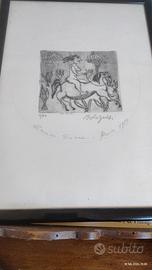 Ferruccio Bolognesi nudo femminile a cavallo 1987