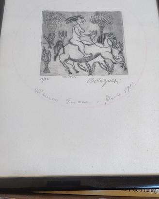 Ferruccio Bolognesi nudo femminile a cavallo 1987