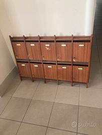 Cassetta lettere antica in legno