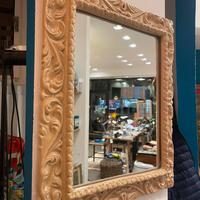 Specchio su cornice in ceramica faentina di “Lama”