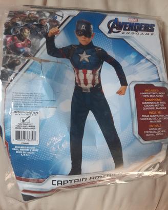 Costume Carnevale 5-7 anni Captain America