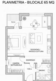 Bilocale in zona crocetta a Parma