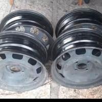 4 Cerchi  in ferro 4 fori mozzo diametro 65 mm