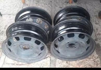 4 Cerchi  in ferro 4 fori mozzo diametro 65 mm