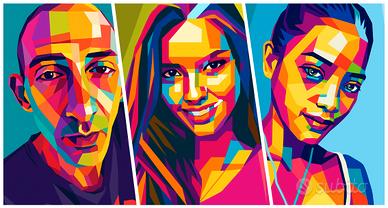 Creazione di un ritratto Pop Art in stile WPAP