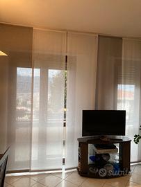 12 tende bianche compresi binari da soffitto