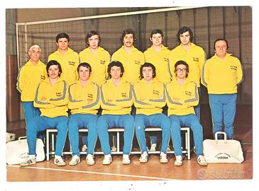 Cartolina pallavolo g.s. panini modena anni 70