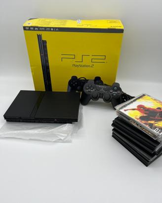 Playstation 2 slim Nera + 15 Giochi + memori card