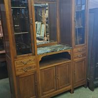 vetrina credenza liberty in noce