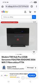 Modem Tim Hub Pro fibra wifi 7
