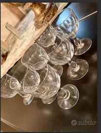 SETnr7CALICI"COTESPLATES"stileBISTROTinCRISTALLO