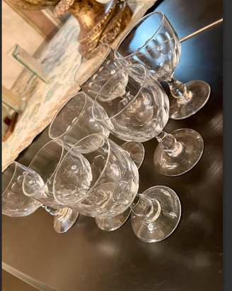 SETnr7CALICI"COTESPLATES"stileBISTROTinCRISTALLO