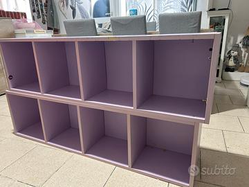 Libreria / Scaffale a cubi colore lilla