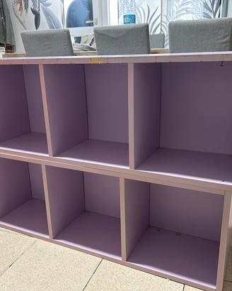 Libreria / Scaffale a cubi colore lilla