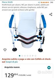 Accessorio per alzarsi in piedi in bagno