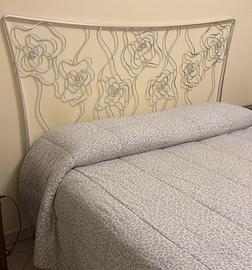 Letto in ferro battuto argento