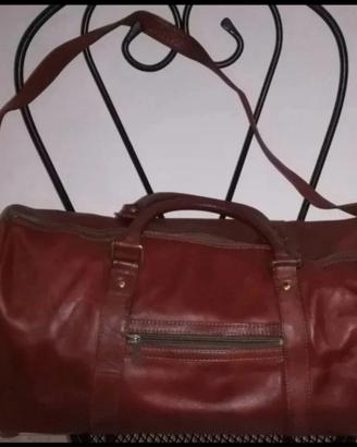 Uomo/Donna Pelle Borsone borsa Vintage valigia

