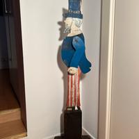 Antichità statua in legno “Uncle Sam” 1910-20