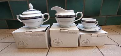 Set tazze caffè, lattiera,zuccheriera Ginori 