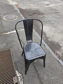 Stock 40 sedie metallo nere/bronzo spazzolato
