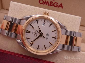 omega aqua terra 39 mm acciaio oro