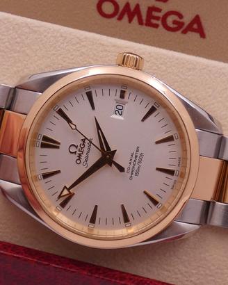 omega aqua terra 39 mm acciaio oro