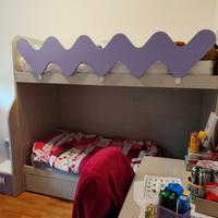 Letto a castello con contenitore