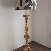 LAMPADA DA TERRA CON CANDELABRO DEL 1800