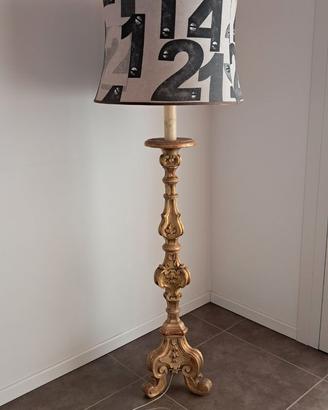 LAMPADA DA TERRA CON CANDELABRO DEL 1800