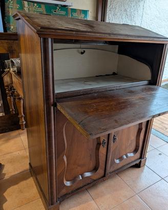 scrittoio con ribalta metà 800