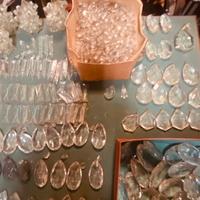 Blocco d gocce cristalli vari misure da 1 cent 10