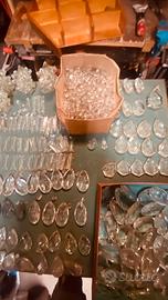 Blocco d gocce cristalli vari misure da 1 cent 10