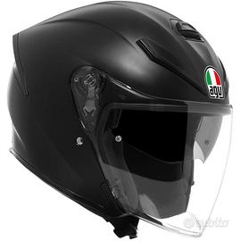 Casco Moto Jet AGV K5 JET EVO MONO Nero Opaco